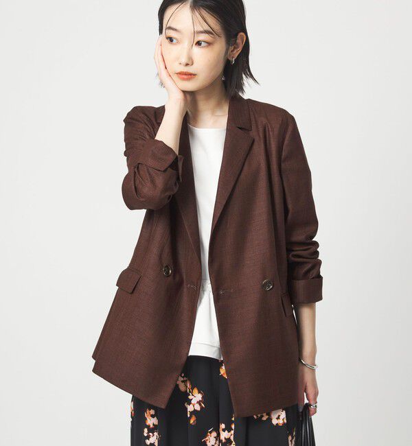 UNITED ARROWS green label relaxing「［size SHORTあり］ライト リネンライク ジャケット UVカット 通気性」|テーラードジャケット|