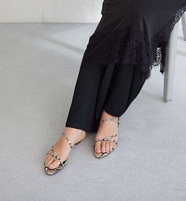 UNITED ARROWS green label relaxing「ライン フラット サンダル」|サンダル|