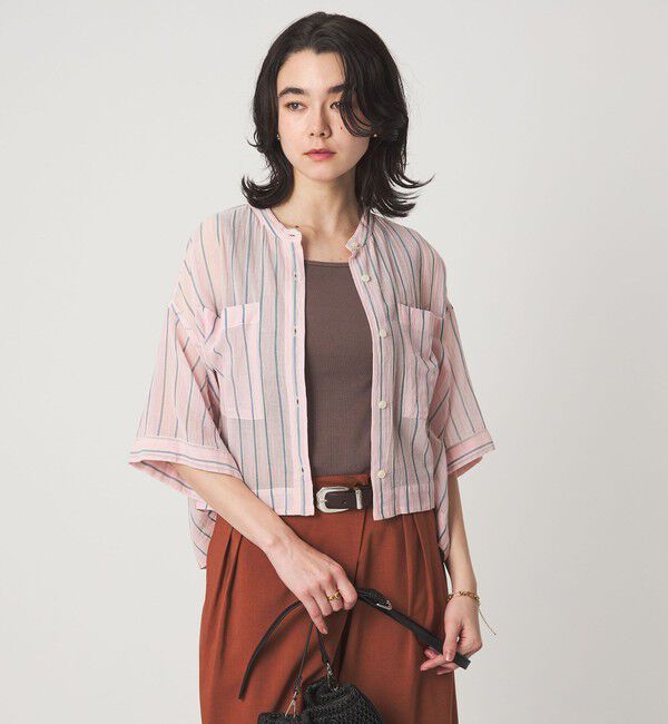 UNITED ARROWS green label relaxing「100/2 ポケット ストライプ シャツ」|シャツ・ブラウス|