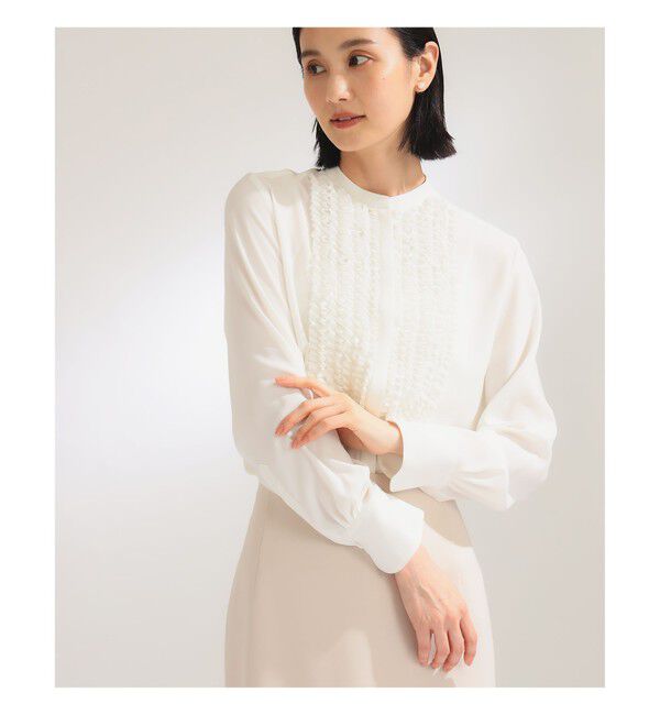 Demi-Luxe BEAMS 「ジョーゼット フリルブラウス＊」|シャツ・ブラウス|