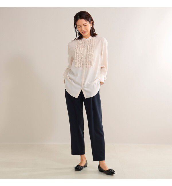 Demi-Luxe BEAMS 「ジョーゼット フリルブラウス＊」|シャツ・ブラウス|