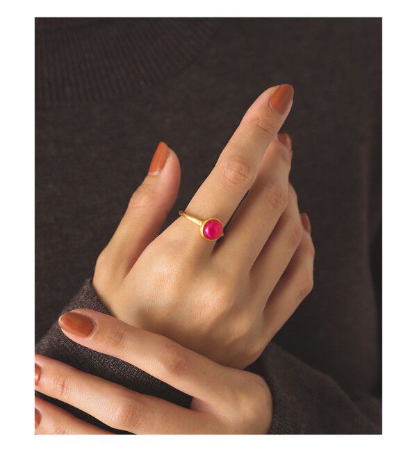 Demi-Luxe BEAMS 「Fruitsjolie / パープルピンク カルセドニー リング」|その他|ﾊﾟｰﾌﾟﾙﾋﾟﾝｸｶﾙｾﾄﾞﾆｰ