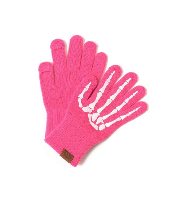 BEAMSBOY「【別注】INFIELDER DESIGN / BONE GLOVE」|手袋|PINK