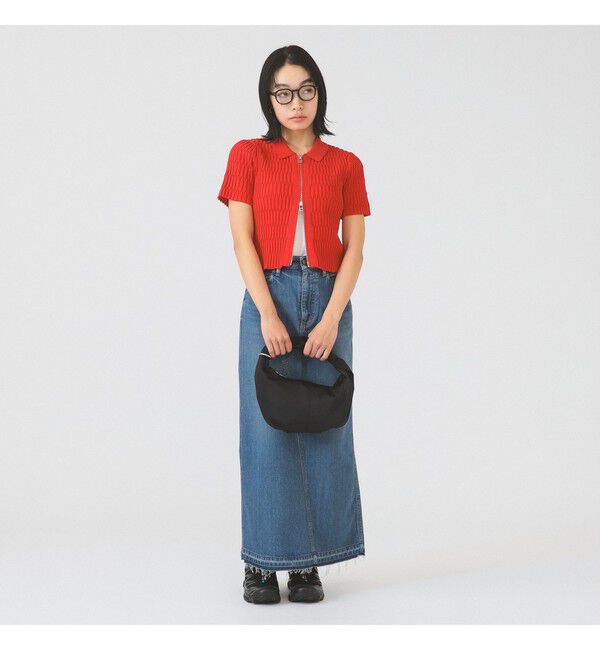 Ray BEAMS 「リブ ジップ ポロ カーディガン」|カーディガン|