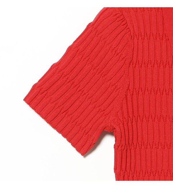 Ray BEAMS 「リブ ジップ ポロ カーディガン」|カーディガン|