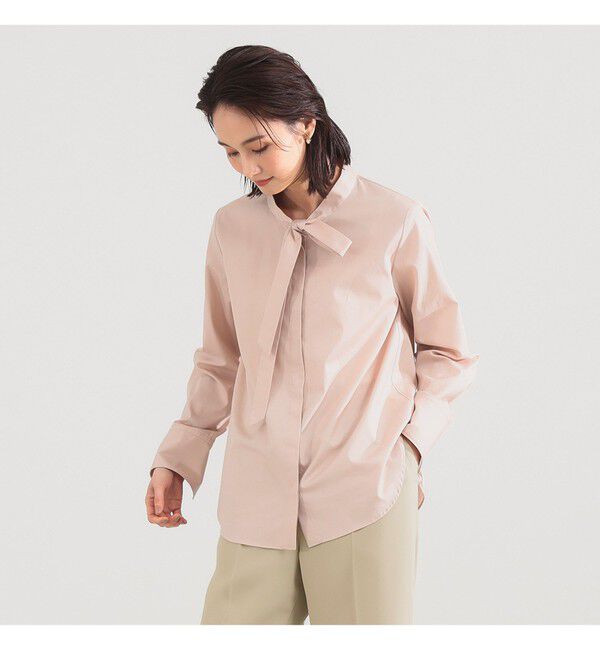 Demi-Luxe BEAMS 「コットン リボンタイ シャツ」|シャツ・ブラウス|