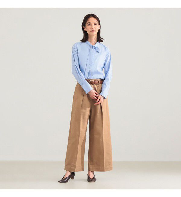 Demi-Luxe BEAMS 「コットン リボンタイ シャツ」|シャツ・ブラウス|