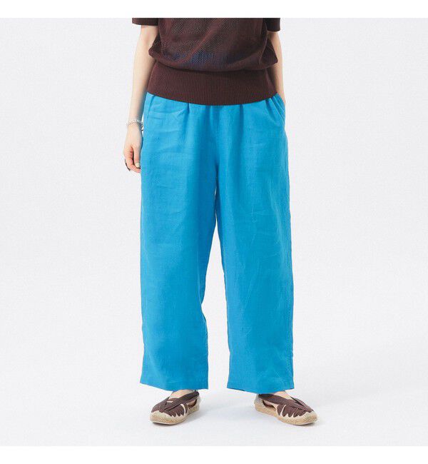 BEAMSBOY「リネン ソリッド イージー」|チノ|TURQUOISE