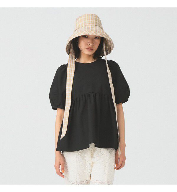 Ray BEAMS 「ランタンスリーブ ギャザー ブラウス」|シャツ・ブラウス|BLACK