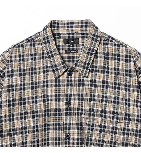 BEAMS「ショートレングス チェックシャツ 【ワイドショートフィット】」|シャツ・ブラウス|