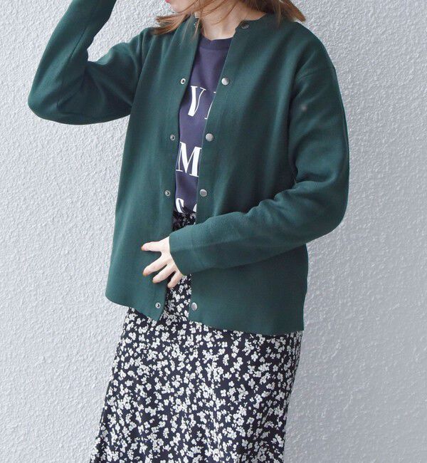 SHIPS any「SHIPS any: 〈手洗い可能〉 ミラノリブ クルーネック カーディガン 24SS◇」|カーディガン|