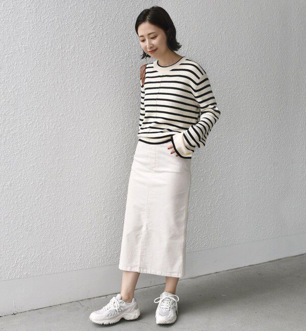 SHIPS for women「*〈手洗い可能〉ストレッチ コーデュロイ イージー ナロー スカート ◇」|タイト|