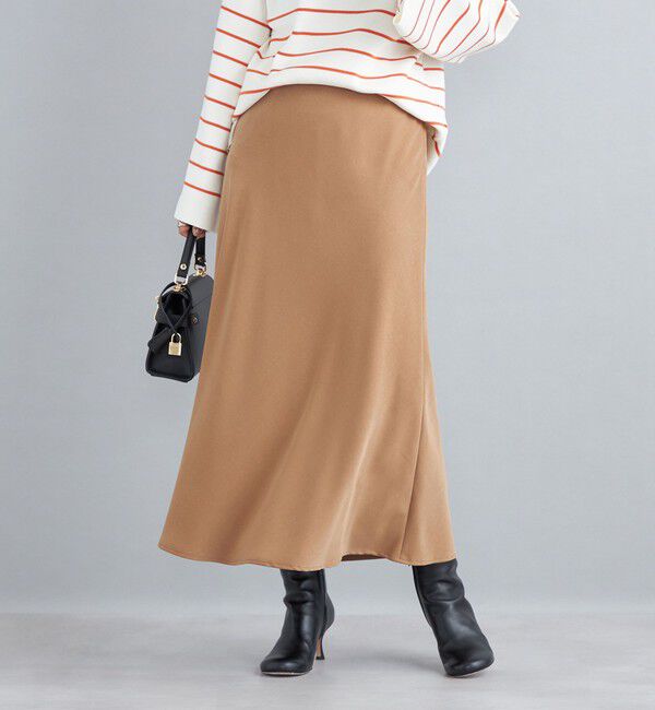 SHIPS for women「〈手洗い可能〉フィブリルサテン マーメイド スカート◇」|スカート|