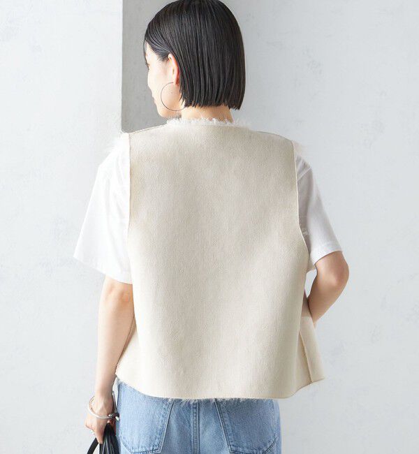 SHIPS for women「リバーシブル フェイクファー ボンディング ジレ」|ベスト・ジレ|