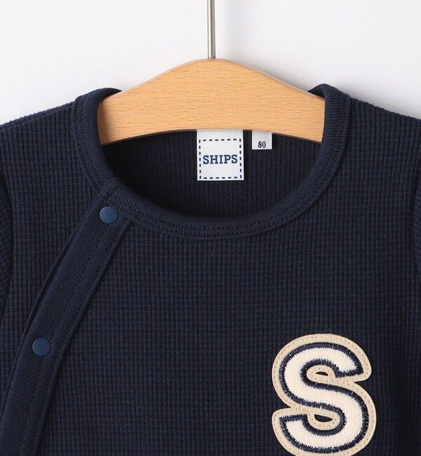 SHIPS KIDS「SHIPS KIDS:70～80cm / ストレッチ サーマル ロンパース」|ロンパース|