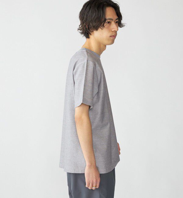 SHIPS「SHIPS: ジャカード マイクロ ボーダー Tシャツ」|Tシャツ・カットソー|