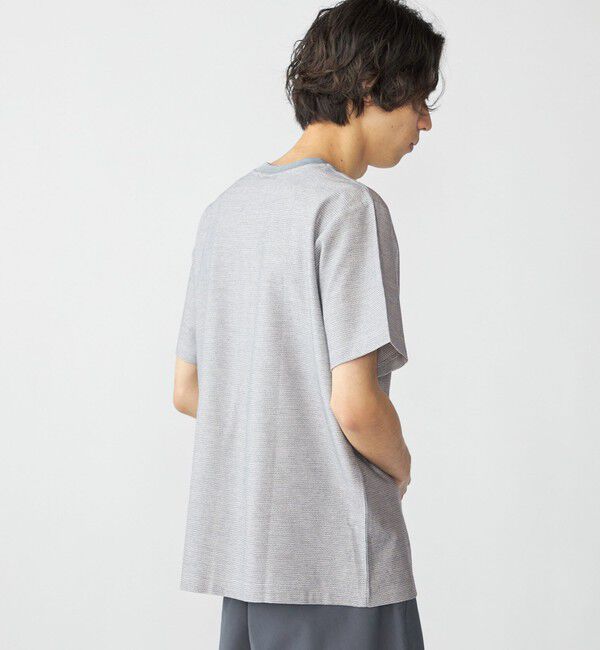 SHIPS「SHIPS: ジャカード マイクロ ボーダー Tシャツ」|Tシャツ・カットソー|