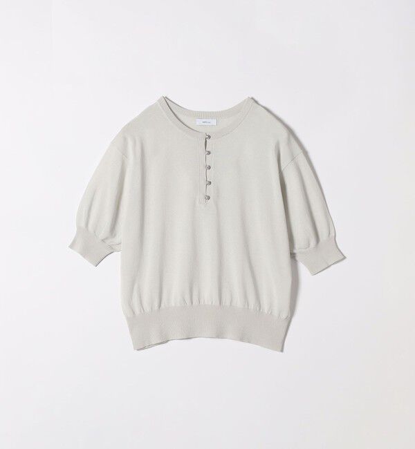 SHIPS any「《一部予約》SHIPS any:〈接触冷感/手洗い可能〉ビジュー ヘンリーネック ニット プルオーバー」|ニット・セーター|