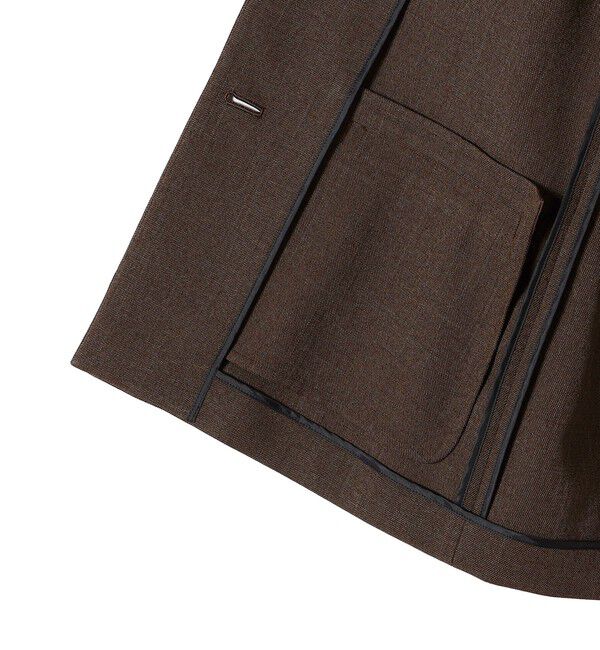 SHIPS for women「〈手洗い可能〉TUMUGITO(R) シャーク ツイード カラーレス ジャケット」|ノーカラージャケット|