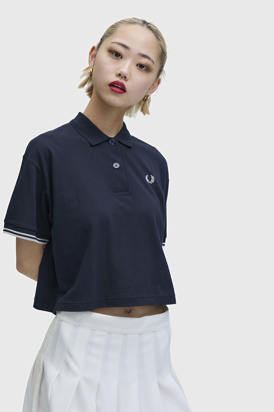 FRED PERRY 「Sheer Tipped Polo Shirt」|ポロシャツ|NAVY