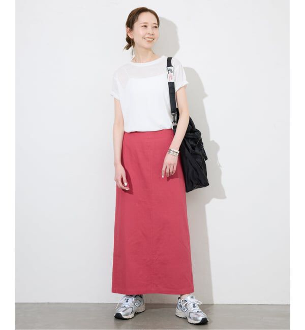 SLOBE IENA「《追加予約》スラブ天竺5分袖TEE」|Tシャツ・カットソー|