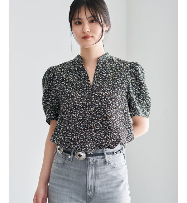 IENA「《セットアップ対応/予約》ソフトヴィンテージフラワーブラウス」|シャツ・ブラウス|