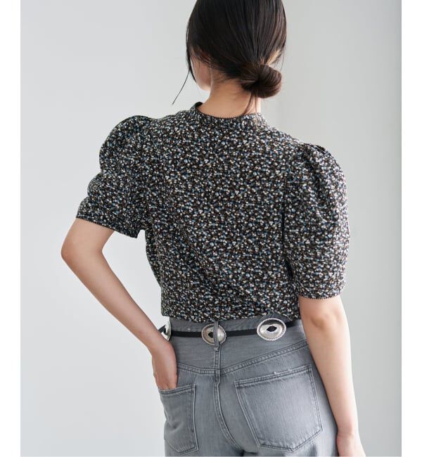 IENA「《セットアップ対応/予約》ソフトヴィンテージフラワーブラウス」|シャツ・ブラウス|