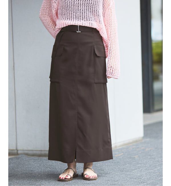 IENA「《予約》ハイツイストペンシルロングスカート」|スカート|