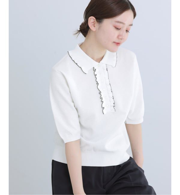 IENA「《追加3予約》フリルプルオーバー」|ニット・セーター|