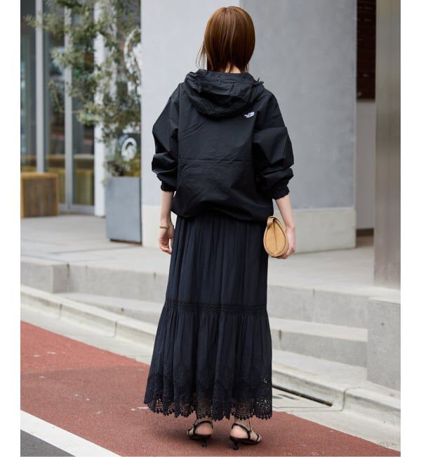 SLOBE IENA「《WEB限定/追加3予約》コットンボイルケミカルレーススカート」|スカート|