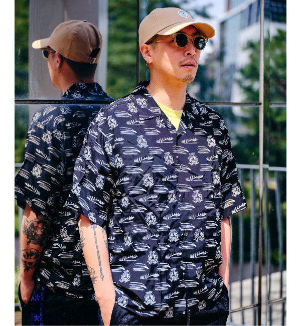 Paris Saint-Germain「【隈 研吾 &times; Paris Saint-Germain】グラフィックプリント オープンカラーシャツ」|シャツ・ブラウス|