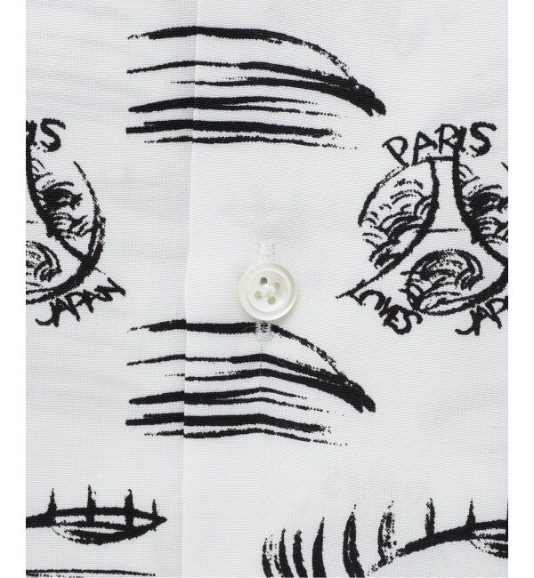 Paris Saint-Germain「【隈 研吾 &times; Paris Saint-Germain】グラフィックプリント オープンカラーシャツ」|シャツ・ブラウス|