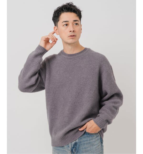EDIFICE「スリアルパカミックス クルーネックニット」|ニット・セーター|