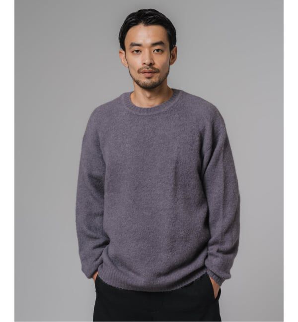 EDIFICE「スリアルパカミックス クルーネックニット」|ニット・セーター|