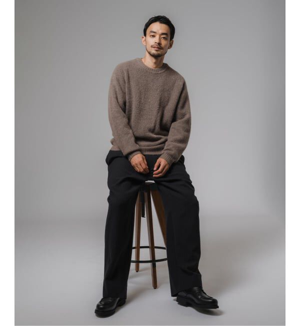 EDIFICE「スリアルパカミックス クルーネックニット」|ニット・セーター|