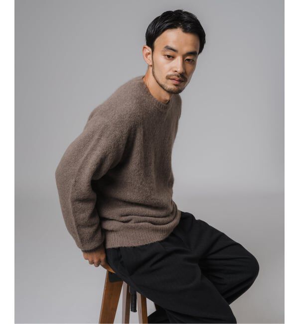 EDIFICE「スリアルパカミックス クルーネックニット」|ニット・セーター|