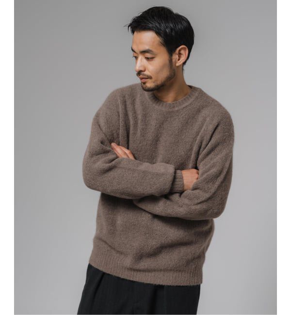 EDIFICE「スリアルパカミックス クルーネックニット」|ニット・セーター|