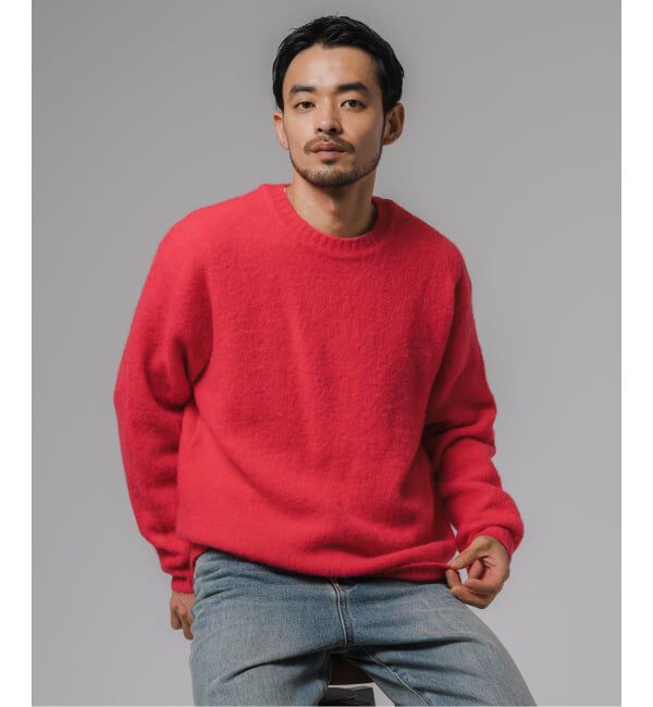 EDIFICE「スリアルパカミックス クルーネックニット」|ニット・セーター|