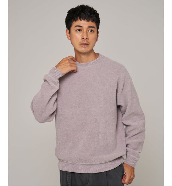 EDIFICE「《追加》シェニール ヤーン クルーネック ニット」|ニット・セーター|