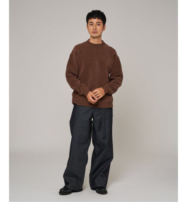 EDIFICE「《追加》シェニール ヤーン クルーネック ニット」|ニット・セーター|