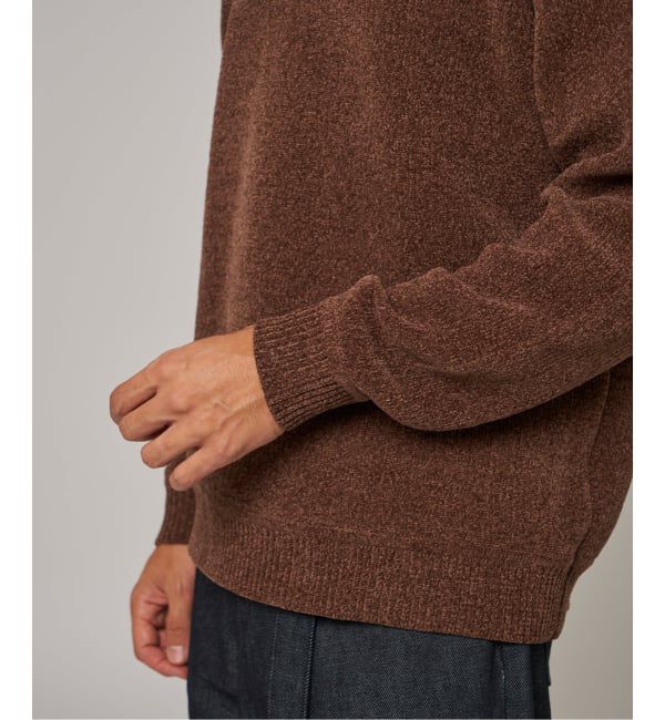 EDIFICE「《追加》シェニール ヤーン クルーネック ニット」|ニット・セーター|