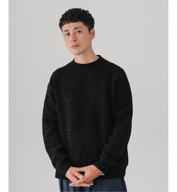 EDIFICE「《追加》シェニール ヤーン クルーネック ニット」|ニット・セーター|