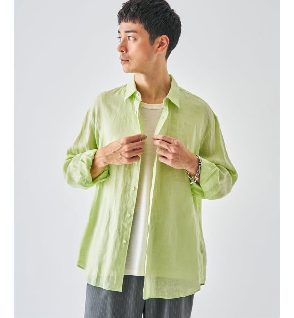 EDIFICE「シアー リネン レギュラーカラーシャツ」|シャツ・ブラウス|