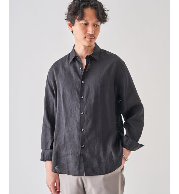 EDIFICE「シアー リネン レギュラーカラーシャツ」|シャツ・ブラウス|