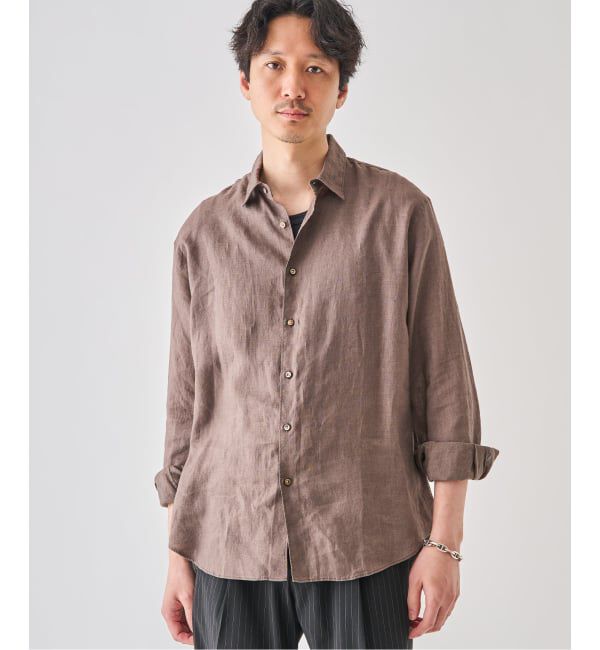 EDIFICE「シアー リネン レギュラーカラーシャツ」|シャツ・ブラウス|