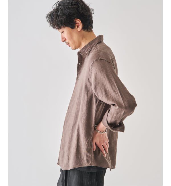 EDIFICE「シアー リネン レギュラーカラーシャツ」|シャツ・ブラウス|