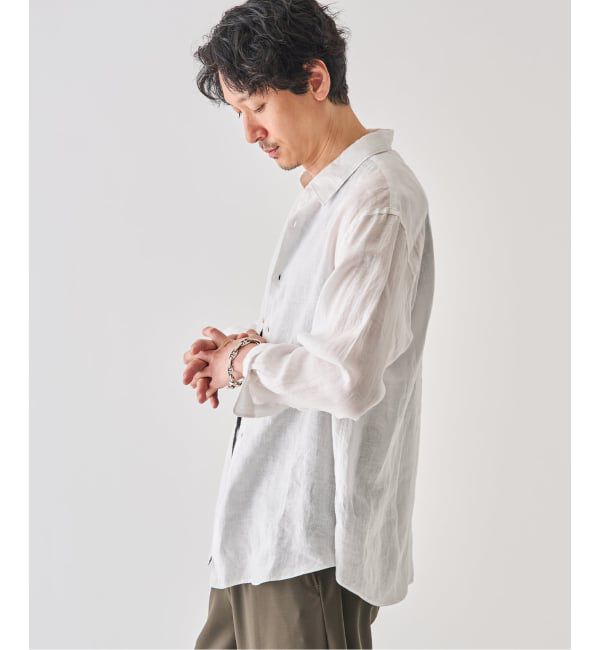 EDIFICE「シアー リネン レギュラーカラーシャツ」|シャツ・ブラウス|