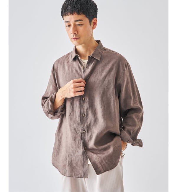 EDIFICE「シアー リネン レギュラーカラーシャツ」|シャツ・ブラウス|