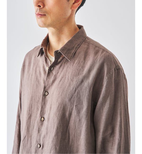 EDIFICE「シアー リネン レギュラーカラーシャツ」|シャツ・ブラウス|