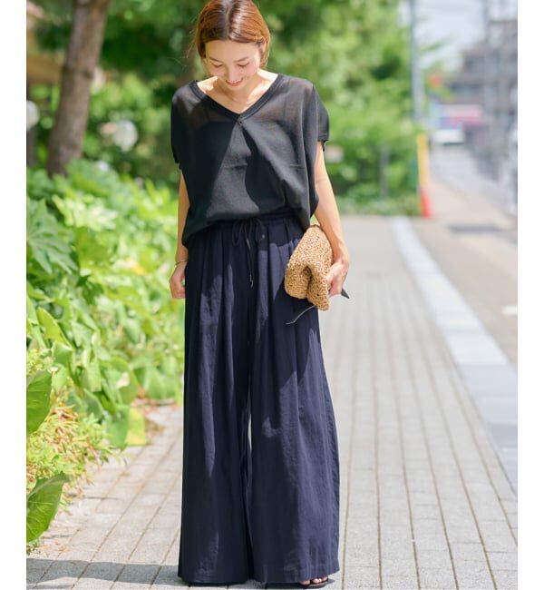 JOURNAL STANDARD relume「《追加 / 新色》リネンコットンワイドギャザーパンツ」|その他|